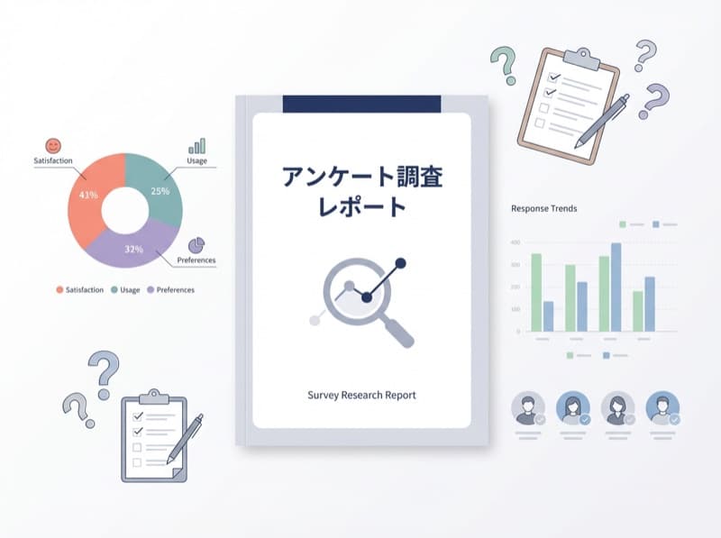 アンケート調査レポートの企画・制作イメージ